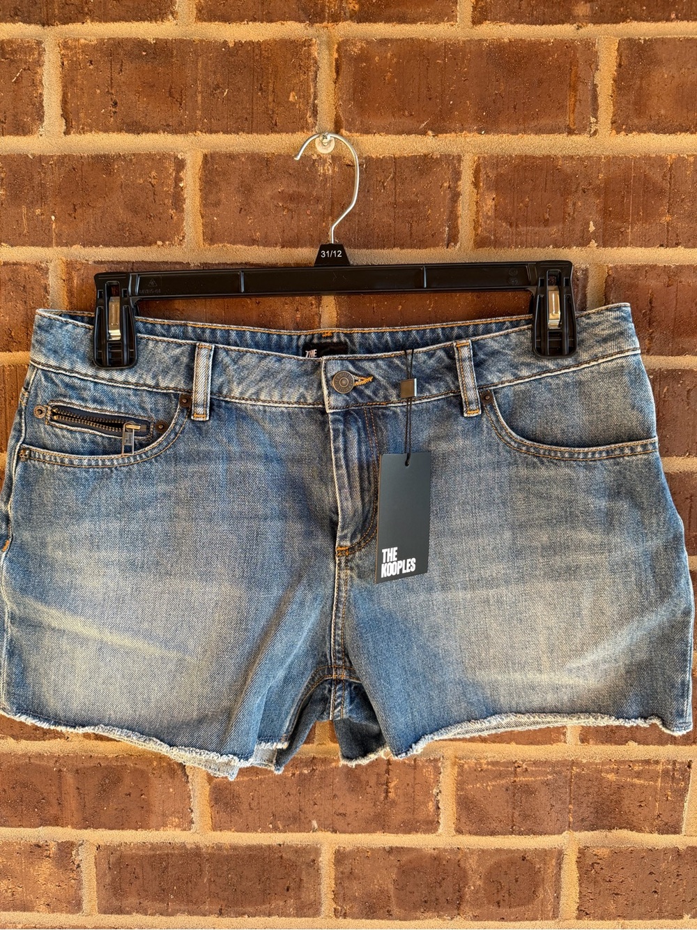NWT The Kooples Women's Light Wash Denim Cutoff Shorts